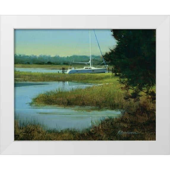 Bansemer, Roger 24x20 White Modern Wood Framed Museum Art Print Titled - Tidewater