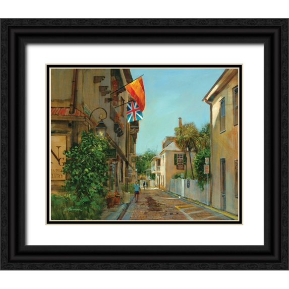 Bansemer, Roger 31x26 Black Ornate Wood Framed with Double Matting Museum Art Print Titled - Romanza on Aviles