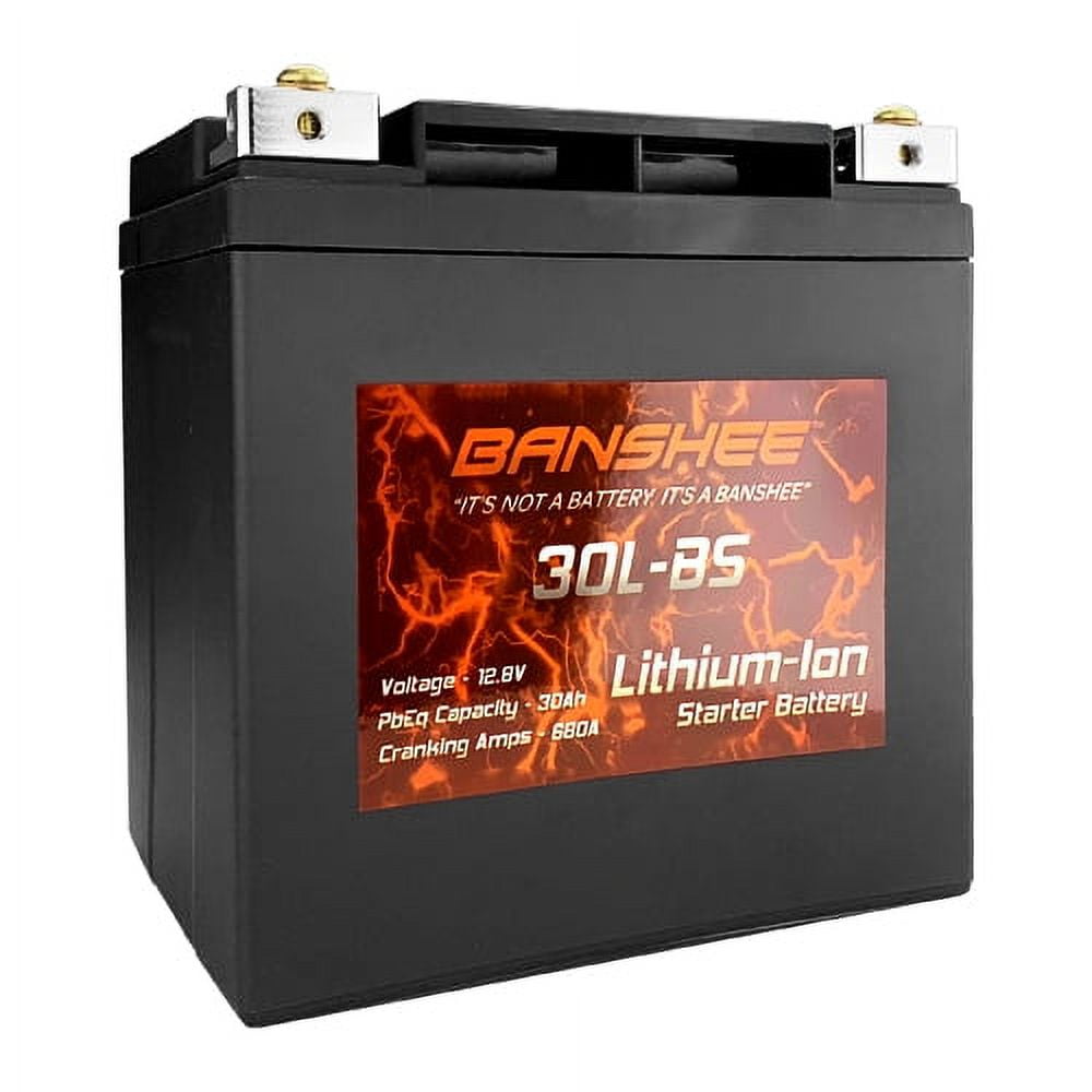 Banshee 12.8 V 30Ah Lithium Ion PIX30L-BS Battery for Arctic Cat, BRP (CAN-AM) UTVs