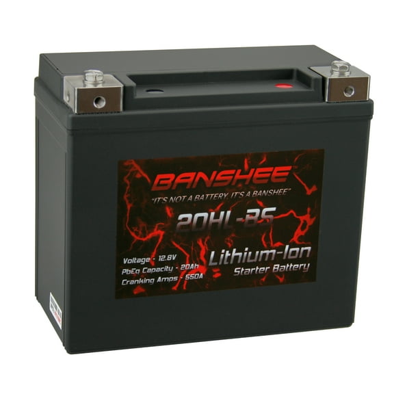 Banshee 12 Volt 18Ah Lithium Ion YTX20L-BS Battery for Motorcycle, ATV, UTV