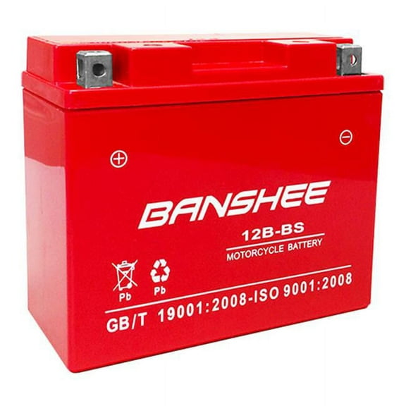 Banshee 12B-BS-Banshee-013 12V 10Ah Gel Sealed UT12B-4 YT12B-4 YT12B-BS VStar Battery for Yamaha YZF-R1 R6 XVS650