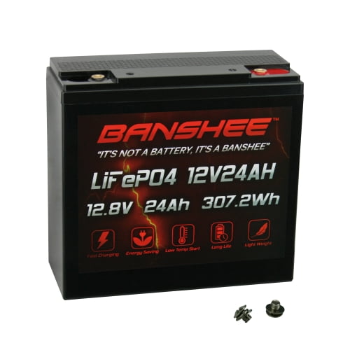 Banshee 12V 24Ah LiFePO4 Lithium Deep Cycle Battery