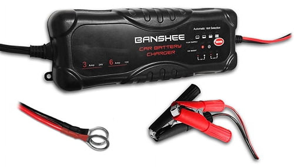 Banshee 12V 24V Smart Battery Charger Auto Car Truck RV 4 Amp Multiple Stage Charging