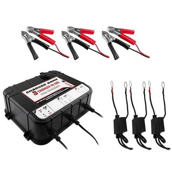 Banshee 3 Bay 2 Amps 6V-12V Fully Automatic Automotive Battery Charger
