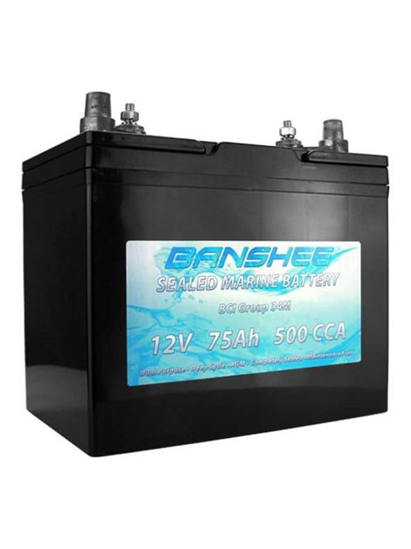 34M-AGM-Banshee-03 BCI No. 34 Marine Starting & Deep Cycle Dual Terminal Sealed AGM Battery