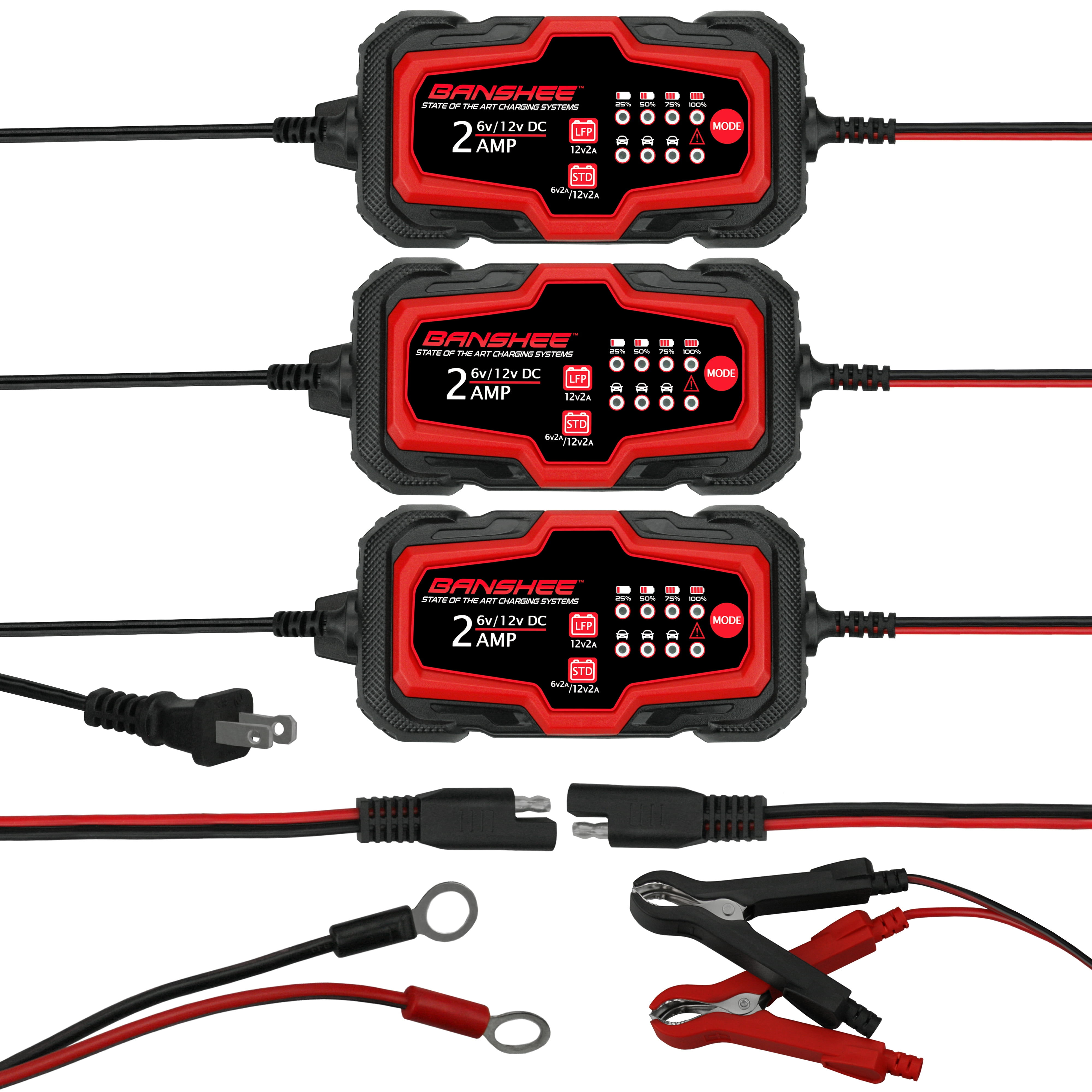 Banshee 612V & 2A Maintainer Trickle Battery Charger for Harley