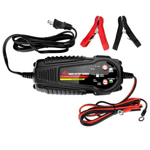 Banshee 6/12V 4A Fully Automatic Battery Charger/Maintainer for Lithium & SLA