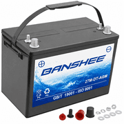 Banshee AGM/SLA 12V Vehicle Battery Group Size 27M, 600 CCA Top Post for Marine