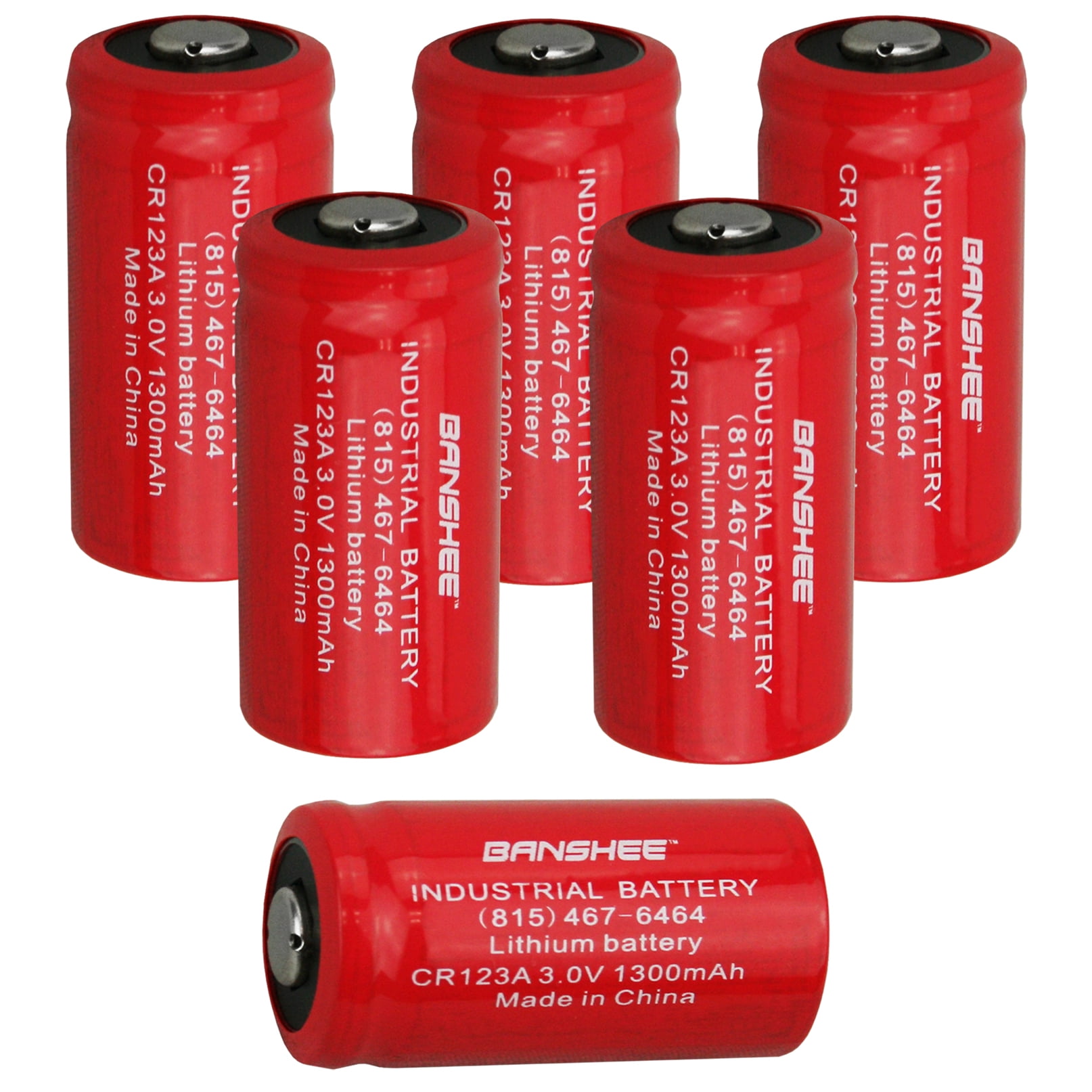 Banshee Replaces CR123A 3V Lithium Battery for alarm laser flashlight - x6