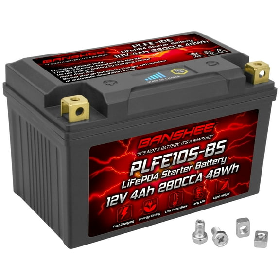 Banshee YTZ10S-BS Lifepo4 Lithium Motorcycle Battery Compatible with Yamaha MT-09 2018 2020