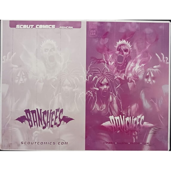 Banshees - NYCC Ashcan Preview - Cover Plate - Magenta - Printer Plate - PRESSWORKS - Comic Art - Riccardo Faccini