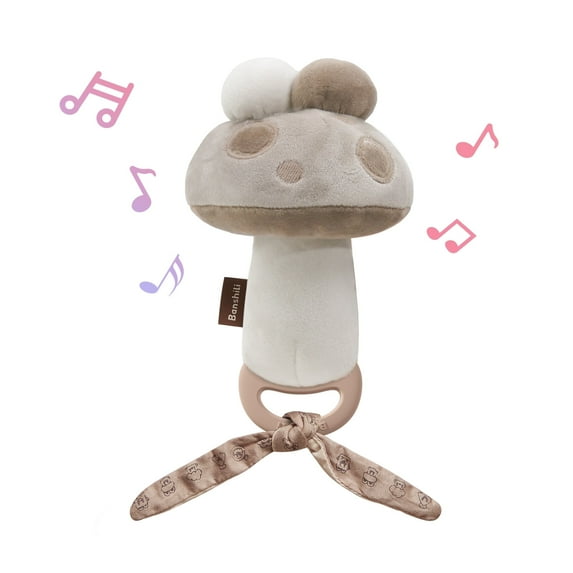 BanshiLi Baby Toys 0-6 Months,Soft Baby Plush Rattles Sensory Toys with Teethers,Newborn Gifts for Babies 0-9 Months