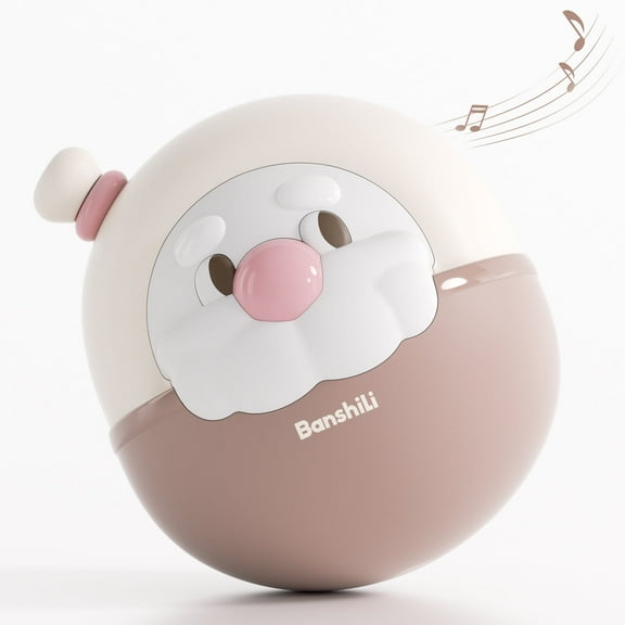 BanshiLi Baby Musical Wobble Toy Sensory Tummy Time Tumbler for 3-12 Months Boys & Girls
