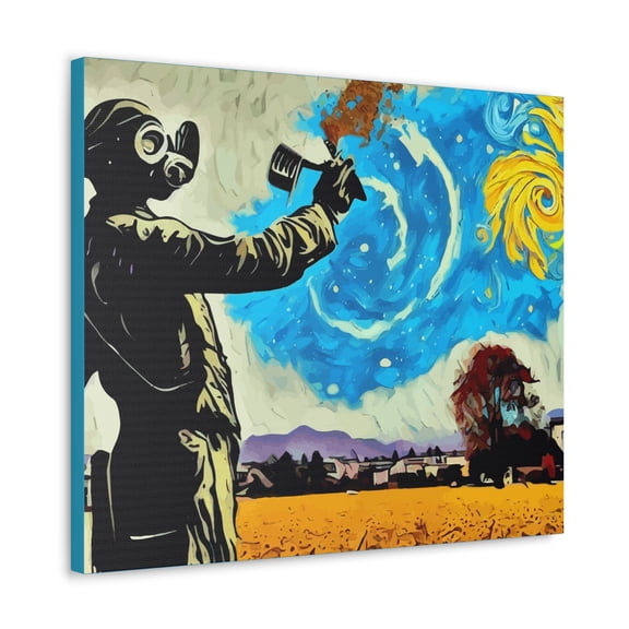 Bansky Vs Van Gogh Collection Canvas Gallery Wraps ***Versus Series 24X20X1.25