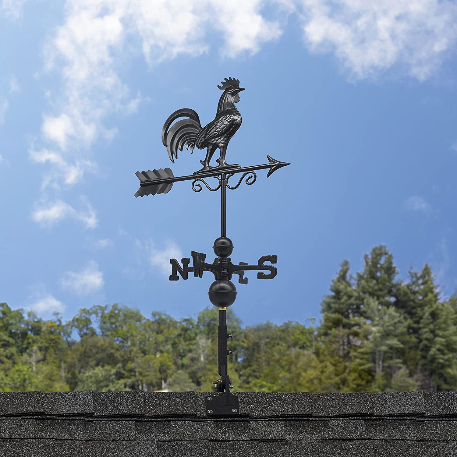 Desktop table top brass & 2024 copper rooster weather vane