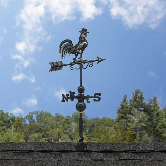 Bantam Rooster Weathervane 1975K - Black Finish by Good Directions
