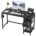 thumbnail image 1 of Banti 40" Modern Computer Desk with Drawers and Shelf, Reversible Storage, Small Study Table for Home Office, Bedroom or Dorm, Black, 1 of 9