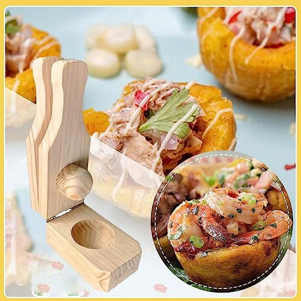 Tostonera Plantain Press & Masher - Deep Cup For Making Stuffed Tostones (Plantain Baskets), Plastic, Easy Grip 3 thumbnail image
