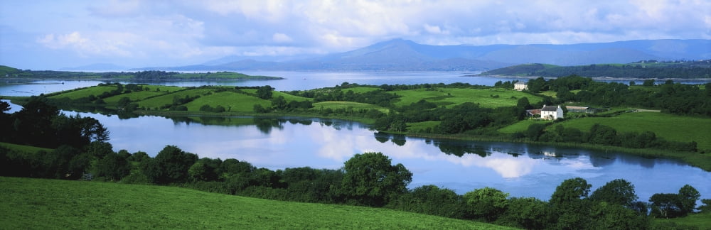 Bantry Bay Co Cork Ireland Canvas Art - The Irish Image Collection Design Pics (34 x 11)