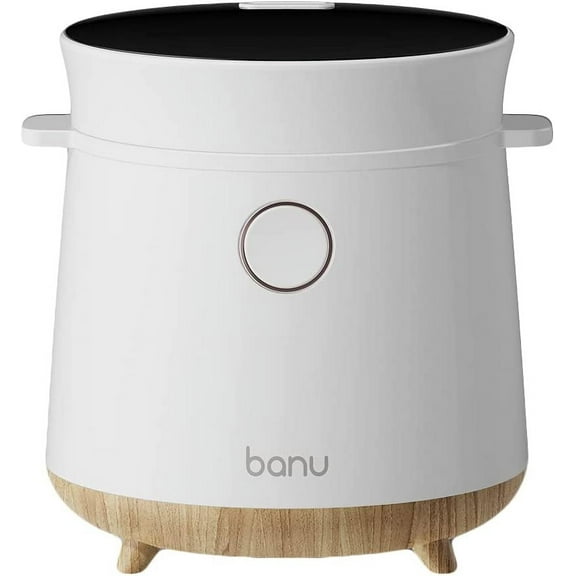 Banu Mini Low Carb Digital Programmable Multi-Functional Rice Cooker, Reduce Sugar Slow Cooker, Warmer, 4 Cups Uncooked, One-Touch Cooking, 24 Hours Delay Timer, Auto Keep Warm Feature