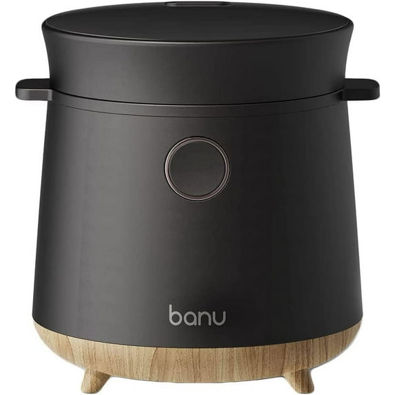 Banu Mini Low Carb Digital Programmable Multi-Functional Rice Cooker, Reduce Sugar Slow Cooker, Warmer, 4 Cups Uncooked, One-Touch Cooking, 24 Hours Delay Timer, Auto Keep Warm Feature