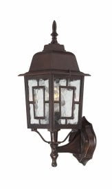 Rustic Bronze 17" Outdoor Wall Lantern with Clear Glass