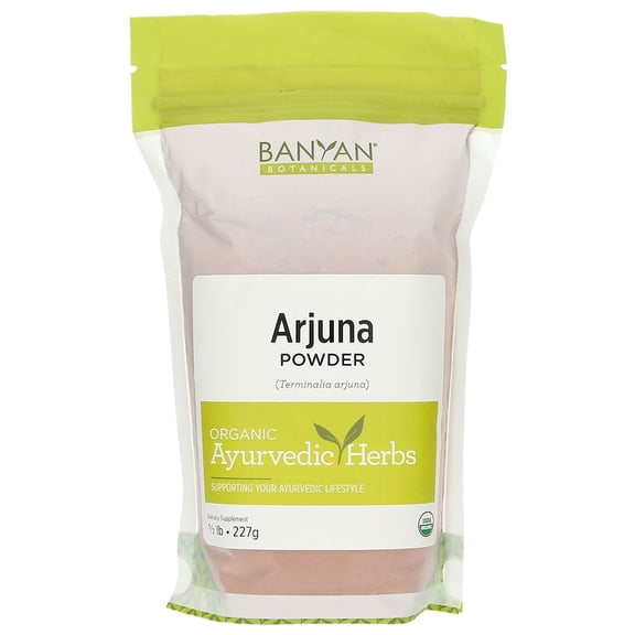 Banyan Botanicals Arjuna Bark Powder – Organic Arjuna (Terminalia Arjuna) – Natural Herbal Heart Health Supplement and Rejuvenating Tonic* – ½ lb. – Non-GMO Sustainably Sourced Vegan