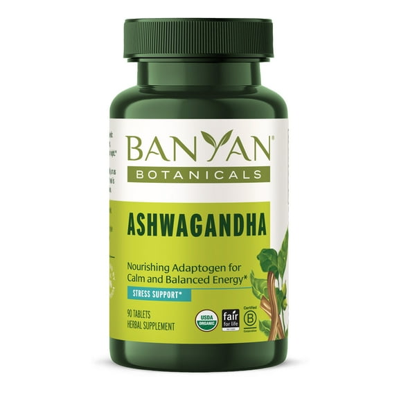 Banyan Botanicals Ashwagandha Tablets – Organic Ashwagandha Root – Renowned Herbal Adaptogen for Natural Energy Support and Stress Support* – 90 Tablets – Non-GMO Sustainably Sourced Vegan