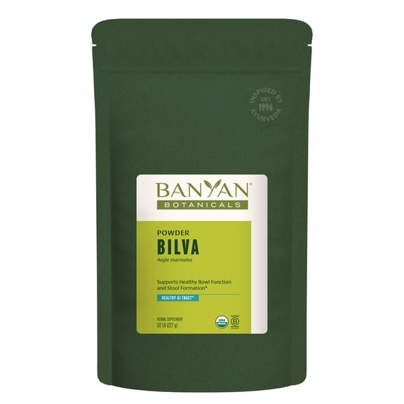 Banyan Botanicals Organic Bilva Powder – Bael Fruit (Aegle Marmelos) Powder – Supports Healthy Digestion and Healthy Stool Formation* – ½ lb. – Non-GMO Sustainably Sourced Vegan