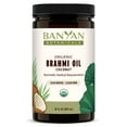 thumbnail image 1 of Banyan Botanicals Brahmi Oil with Coconut Base – Organic Massage Oil with Bacopa and Gotu Kola ­­– for Focus, Calm Nervous System, and Healthy Hair Growth – 30 oz – Non GMO Sustainably Sourced Vegan, 1 of 7