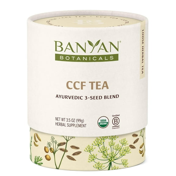 Banyan Botanicals CCF Tea (Cumin, Coriander, Fennel) – Organic Digestion Tea – Traditional Ayurvedic Detox Tea For Supporting Digestion & Gentle Cleansing – 3.5 oz – Non-GMO Sustainably Sourced Vegan