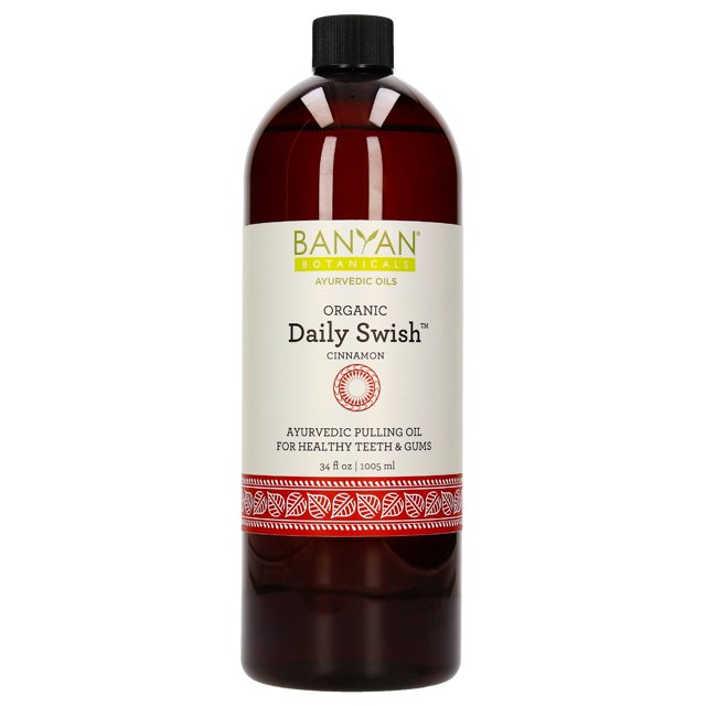 Banyan Botanicals Daily Swish Cinnamon Organic Ayurvedic Oil Pulling