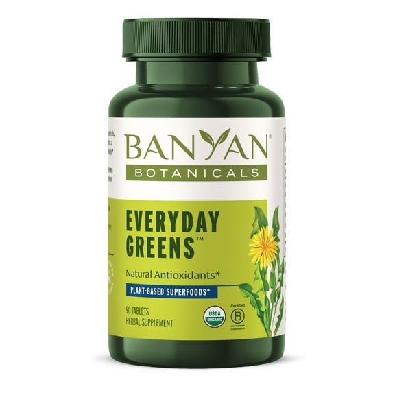 Banyan Botanicals Everyday Greens Organic Superfood Tablets Natural Source of Vitamins, Minerals & Antioxidants Supports Optimal Energy & Health* 90 Tablets Non-GMO Sustainably Sourced Vegan