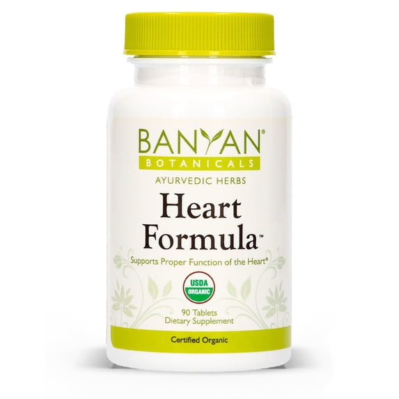 Banyan Botanicals Heart Formula – Organic Herbal Heart Health Supplement with Hawthorn Berry and Guduchi – Supports Proper Function of The Heart* – 90 Tablets – Non-GMO Sustainably Sourced Vegan