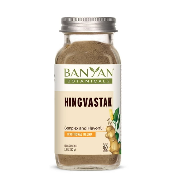 Banyan Botanicals Hingvastak Powder – Ayurvedic Herbal Blend for Healthy Digestion & Bloating Relief* – 2.8oz – With Asafoetida – Gluten Free, Non-GMO, Sustainably Sourced