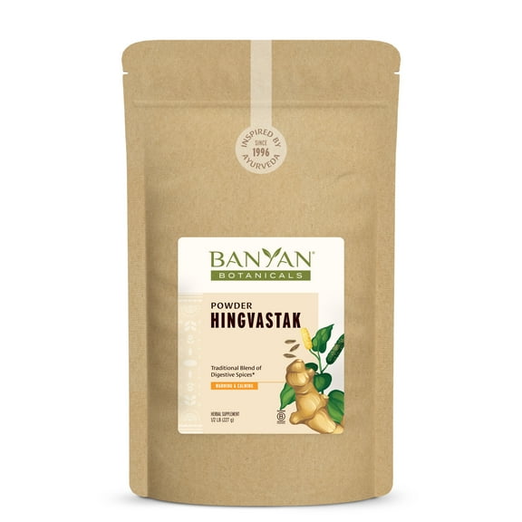 Banyan Botanicals Hingvastak Powder – Ayurvedic Herbal Blend for Healthy Digestion & Bloating Relief* – ½ lb – With Asafoetida – Gluten Free, Non-GMO, Sustainably Sourced