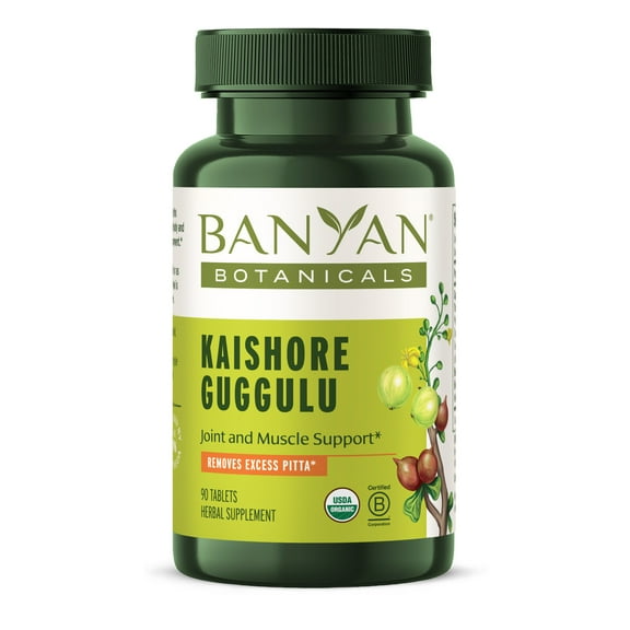 Banyan Botanicals Kaishore Guggulu – Organic Joint Support Supplement – Traditional Blend that Supports Healthy Joints, Muscles, & Connective Tissue* – 90 tablets NonGMO Sustainably Sourced Vegan