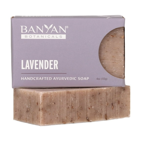 Banyan Botanicals Lavender Soap Ayurvedic Bar Soap with Rosemary & Lavender Essential Oil Soothing & Relaxing for a Spa-Like Experience 4 oz Bar Free of Sulfates, Phthalates & Parabens