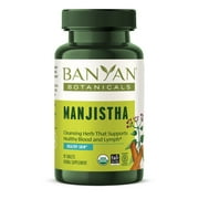 Banyan Botanicals Manjistha Tablets   Made from Pure Manjistha Powder   Organic Skin Supplement for Natural Blood Cleanse & Lymphatic System Support*   90 Tablets   Non-GMO Sustainably Sourced Vegan