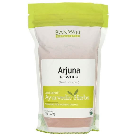 Banyan Botanicals Organic Arjuna Powder ­­– Arjuna Bark Powder (Terminalia Arjuna) –Traditional Herbal Heart Supplement for Proper Heart Function* – 1/2 lb. – Non-GMO, Sustainably Sourced, Vegan*