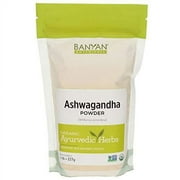 Banyan Botanicals Organic Ashwagandha Powder – Withania somnifera – for Healthy Adrenals & Immune System, Stress Relief, Strength, Balanced Mood & More* – 1/2lb. – Non-GMO Sustainably Sourced Vegan