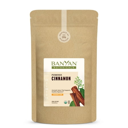 Banyan Botanicals Organic Cinnamon Powder – Ceylon Cinnamon (Cinnamomum verum) – Delicious Cooking Spice that Supports Healthy Digestion* – ½ Pound – Non-GMO Sustainably Sourced Vegan FFL