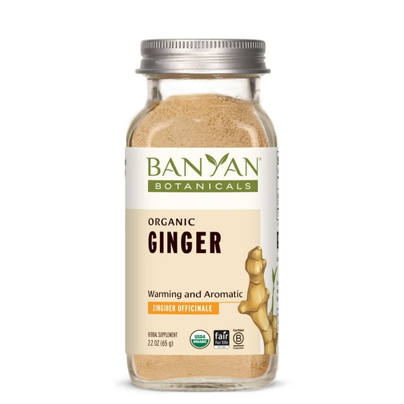 Banyan Botanicals Organic Ginger Powder – Versatile Ginger Root Powder for Cooking, Baking, and Tea – Spice Jar – Organic, Gluten Free, Vegan