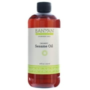 Banyan Botanicals Sesame Oil – Organic & Unrefined Ayurvedic Oil for Skin, Hair, Oil Pulling & More – Multiple Sizes – 16oz. – Non GMO Sustainably Sourced Vegan