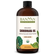 Banyan Botanicals Shirodhara Oil   Organic Massage Oil for Relaxation   Calming & Therapeutic Massage Oil with Bhringaraj, Gotu Kola & Shatavari   24 oz   Non GMO Sustainably Sourced Abhyanga Oil