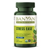 Banyan Botanicals Stress Ease – Organic Herbal Supplement with Ashwagandha – for Stress Relief, Rejuvenation & The Immune System* – 90 Tablets – Non-GMO Sustainably Sourced Vegan
