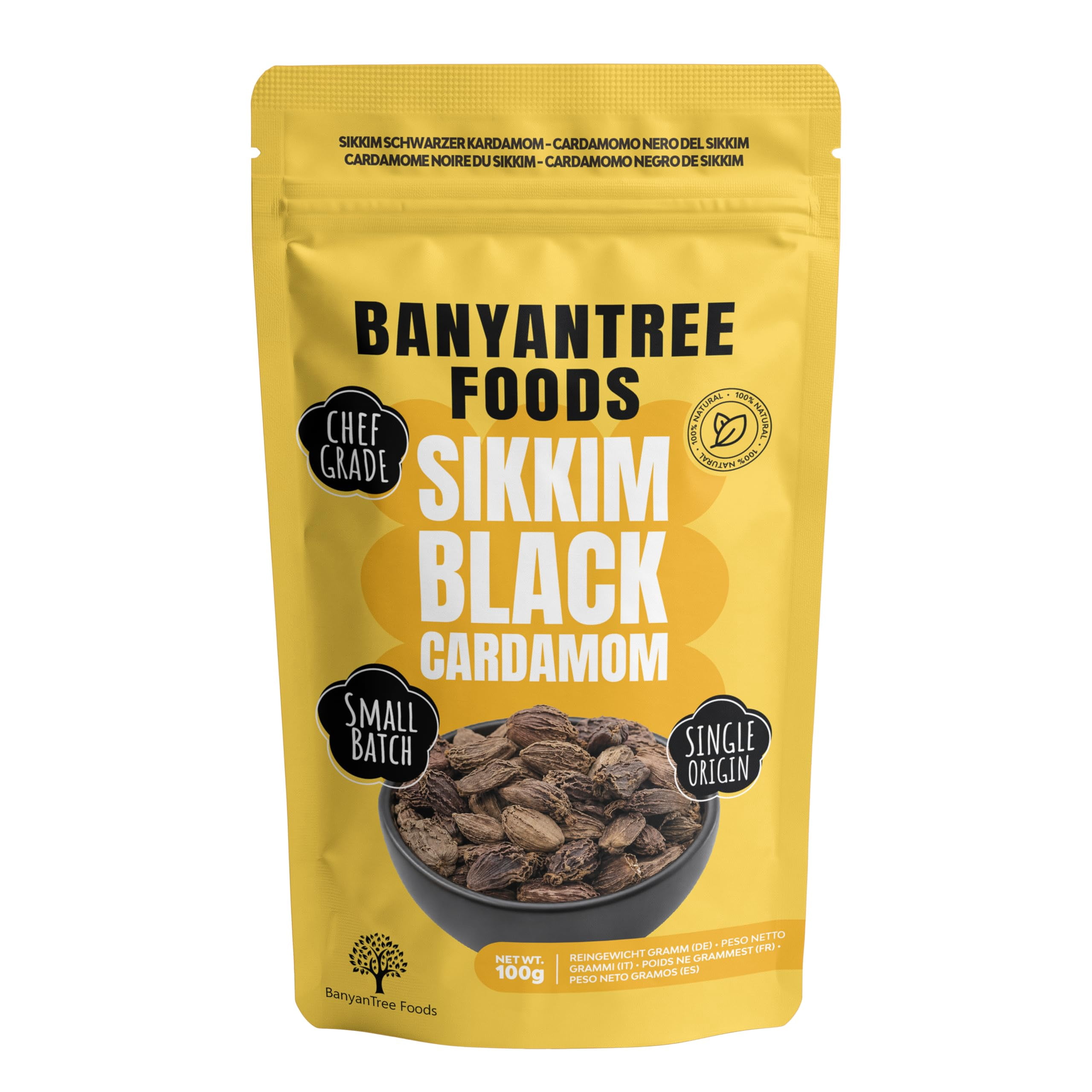 Cardemon Pod BanyanTree Foods Black Cardamom Pods 100g | Cardamom Pods | Black ...