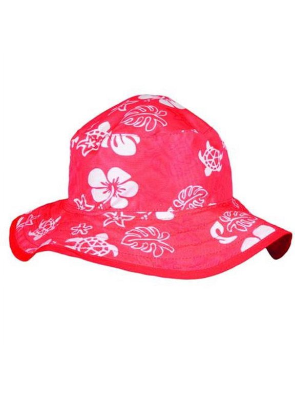 KHRRT Kids Reversible Sun Hat, Red Sea Turtle
