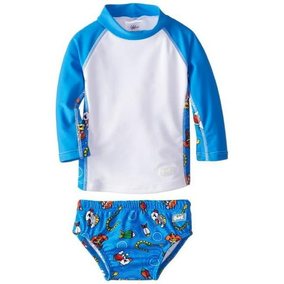 Banz S15LT-CB-0 2015 Long Sleeve Rash Guard & Nappy Set, Coolgardie Blue - Size 0