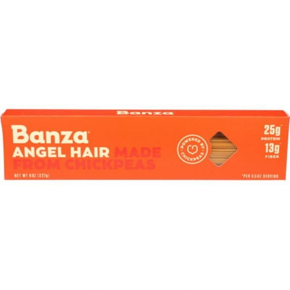 Banza Angel Hair Chickpea Pasta - 8 oz Pack of 3